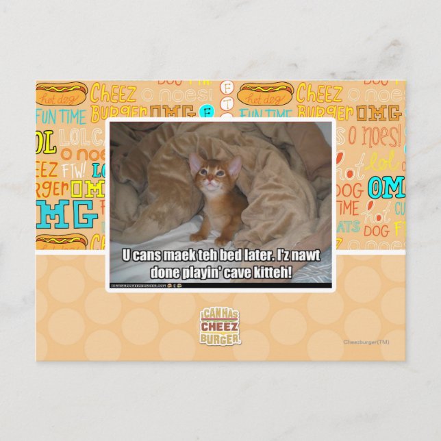 U can maek the bed later. postcard (Front)