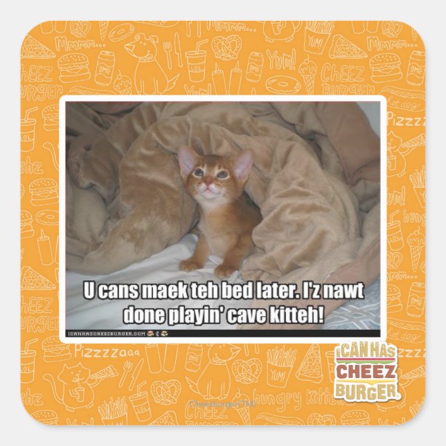 U can maek the bed later. square sticker (Front)