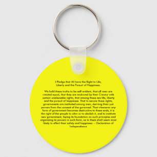 !!! U Create Declaration of Independence Key Ring