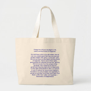 !!! U Create Declaration of Independence Large Tote Bag