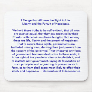!!! U Create Declaration of Independence Mouse Pad