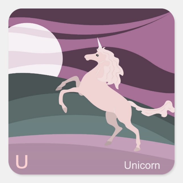 U for unicorn Sticker (Front)