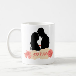 "U & Me - Together, One Sip at a Time." Couple Coffee Mug
