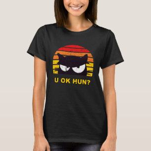 U OK HUN You Okay Hun Meme Retro Cat 1 T-Shirt