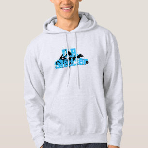 "U.P. Sledder" Ash coloured UP snowmobile hoodie