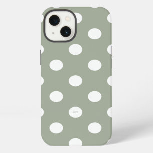U pick Background Colour Polka Dots White iPhone 13 Case