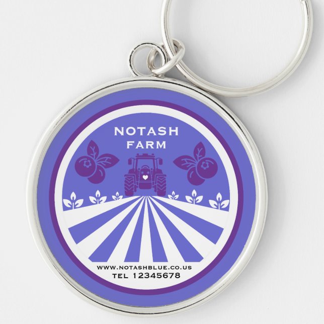 U-Pick Blueberry Farm Promotion Key Ring (Front)