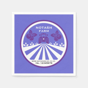 U-Pick Blueberry Farm Promotion Napkin