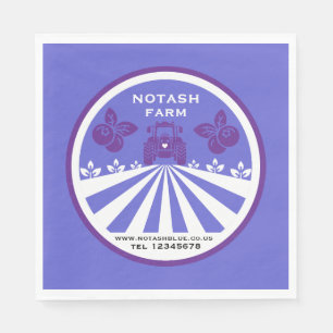 U-Pick Blueberry Farm Promotion Napkin