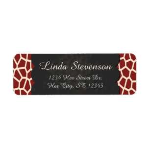 U pick Colour/ Brown Giraffe Print Blackboard