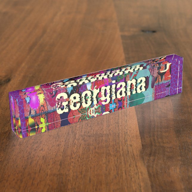 U-pick Colour/ Graffiti Art on Brick Wall Nameplate (Side)