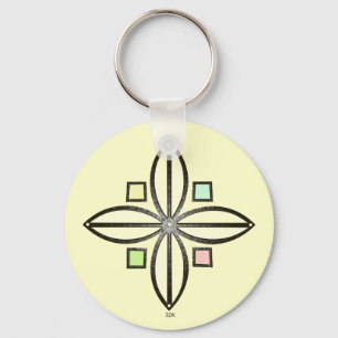 U-pick Colour/ Iron Celtic Good Fortune Flower Key Ring