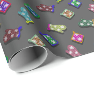 U Pick Colour/ Potholder Oven Mitts with Wrapping Paper