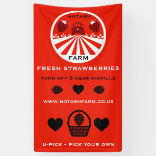U-Pick Strawberry Farm Promotion Banner