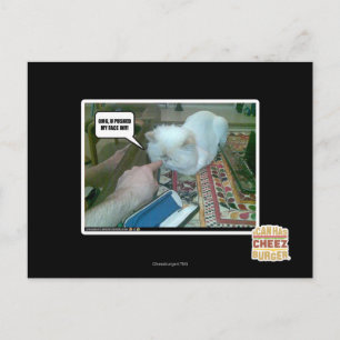 U pushed my face in! postcard