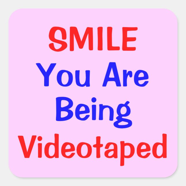 U R Being Watched! Square Sticker (Front)