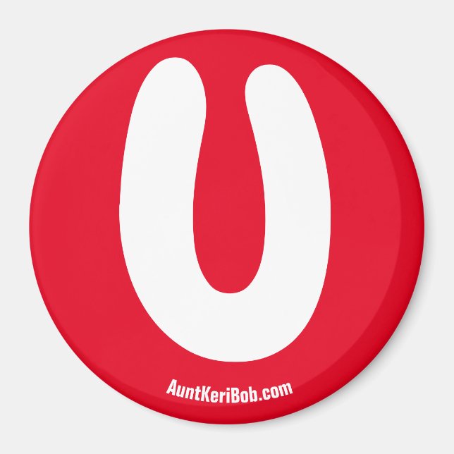 U Red Refrigerator Magnet (Front)
