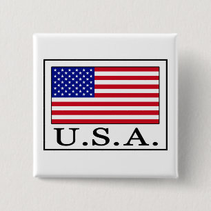U.S.A. 15 CM SQUARE BADGE