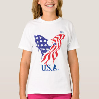 "U.S.A." American Eagle Monogram T-Shirt