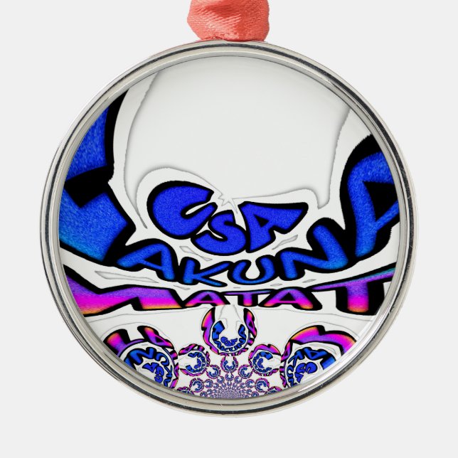 U.S.A beautiful amazing text quote design Metal Tree Decoration (Front)