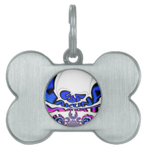 U.S.A beautiful amazing text quote design Pet ID Tag