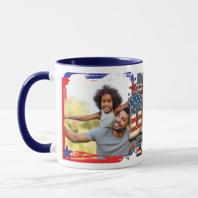 U.S.A Best Dad Ever trendy design Mug (Left)