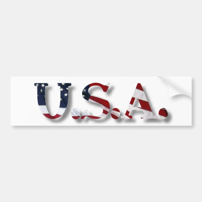 U.S.A. BUMPER STICKER (Front)