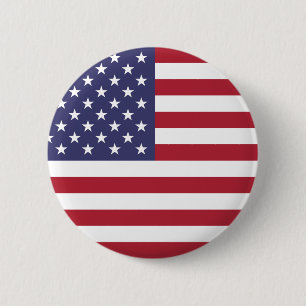 U.S.A. Flag 6 Cm Round Badge