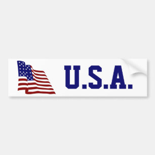 U.S.A. Flag Bumper Sticker