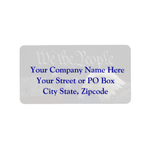 U.S.A. Flag & Eagle Label