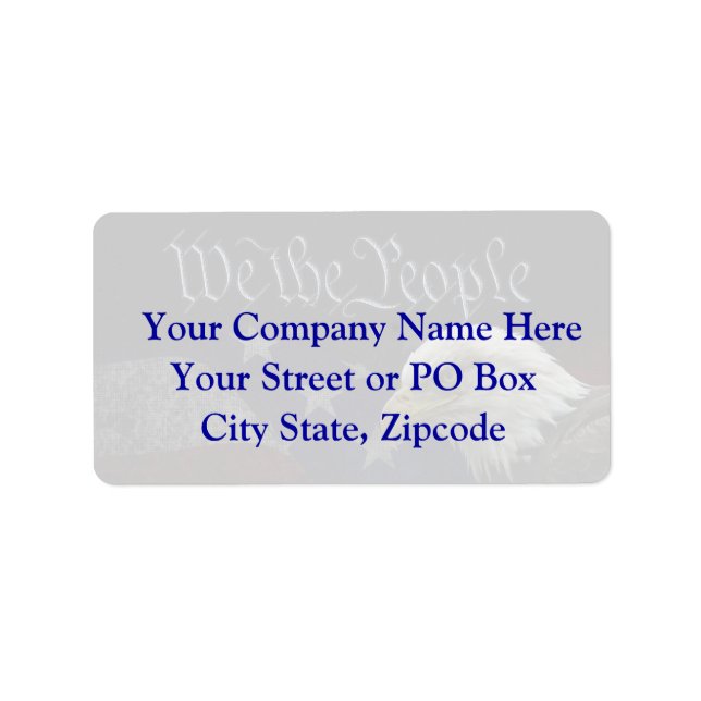 U.S.A. Flag & Eagle Label (Front)