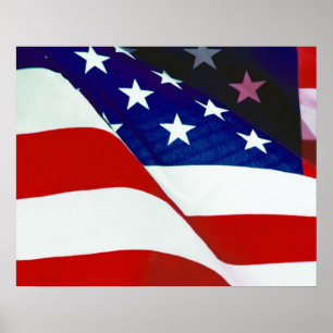 U.S.A. Flag Poster
