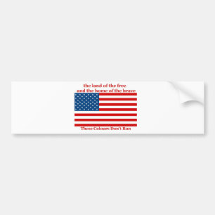 U S A FLAG the land of the free Bumper Sticker