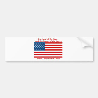 U S A FLAG the land of the free Bumper Sticker