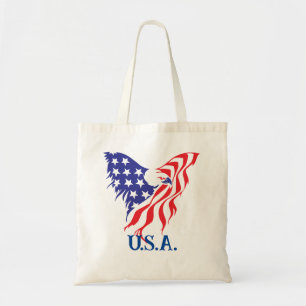 "U.S.A." Monogram Patriotic tote bag