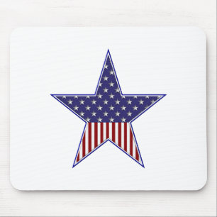 U.S.A. Patriotic Flag Design Mouse Pad