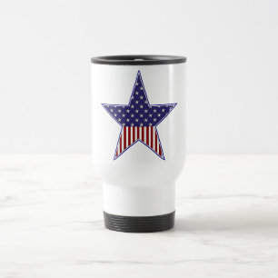 U.S.A. Patriotic Flag Design Travel Mug