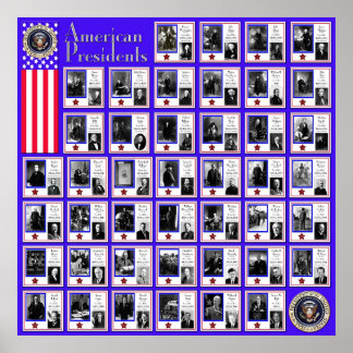 U.S.A. PRESIDENTS BLUE A/567 POSTER