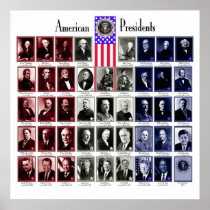 U.S.A. PRESIDENTS WHITE C/566 POSTER