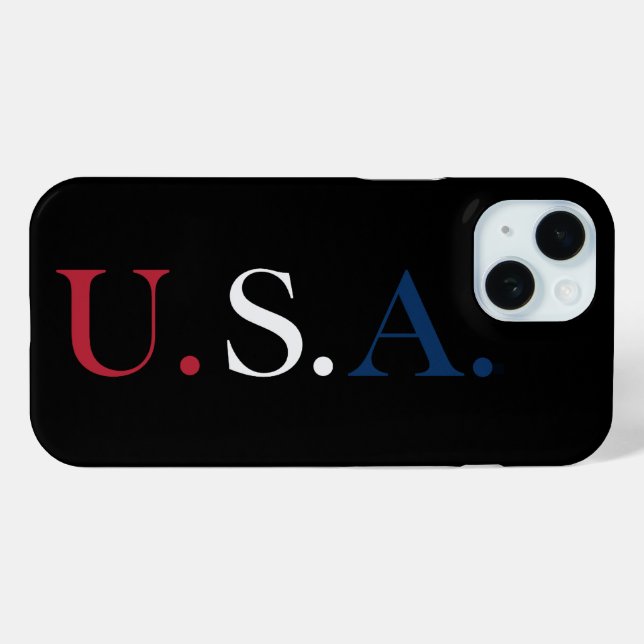 U.S.A. Red White And Blue Lettering Design  Case-Mate iPhone Case (Back (Horizontal))