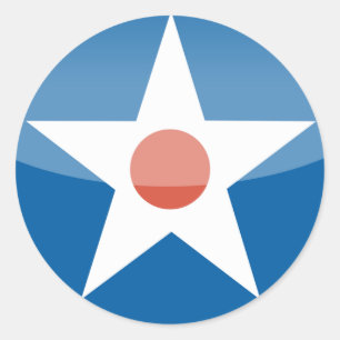 U.S.A.  Retro Classic Round Sticker