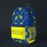 U.S.A Tennis Athletic Design Backpack<br><div class="desc">- Blue and Yellow U.S.A. Tennis Sports Pattern (multi-layered) Athletic Design Backpack.</div>