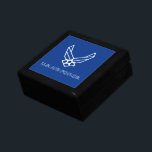 U.S. Air Force Logo - Blue Gift Box<br><div class="desc">This design showcases the official U.S. Air Force logo on a striking blue background. Symbolising pride,  dedication,  and service,  it’s a timeless and patriotic tribute to the United States Air Force and its rich tradition of excellence.</div>