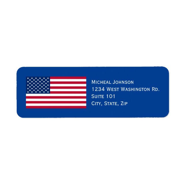 U.S. American Flag Custom Personalised Patriotic  (Front)