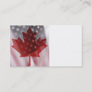 U.S. and Canada flags business card
