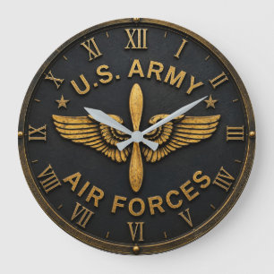 U.S. Army Air Forces Military Aviation Large Clock