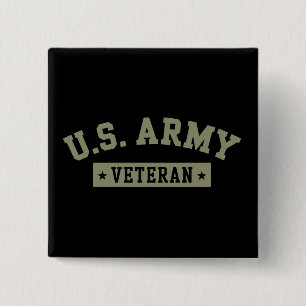 U.S. Army Veteran Veterans America American Flag 15 Cm Square Badge