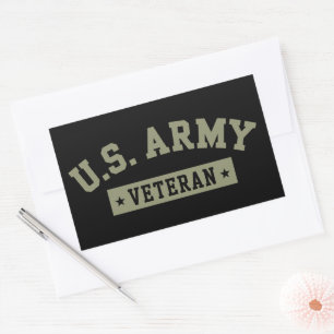 U.S. Army Veteran Veterans America American Flag Rectangular Sticker