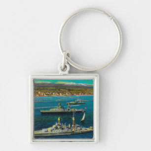 U.S. Battleships Anchored at Long Beach Key Ring
