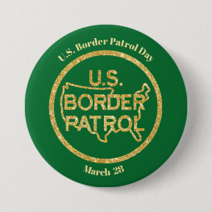 U.S. Border Patrol Day Gold Logo Button